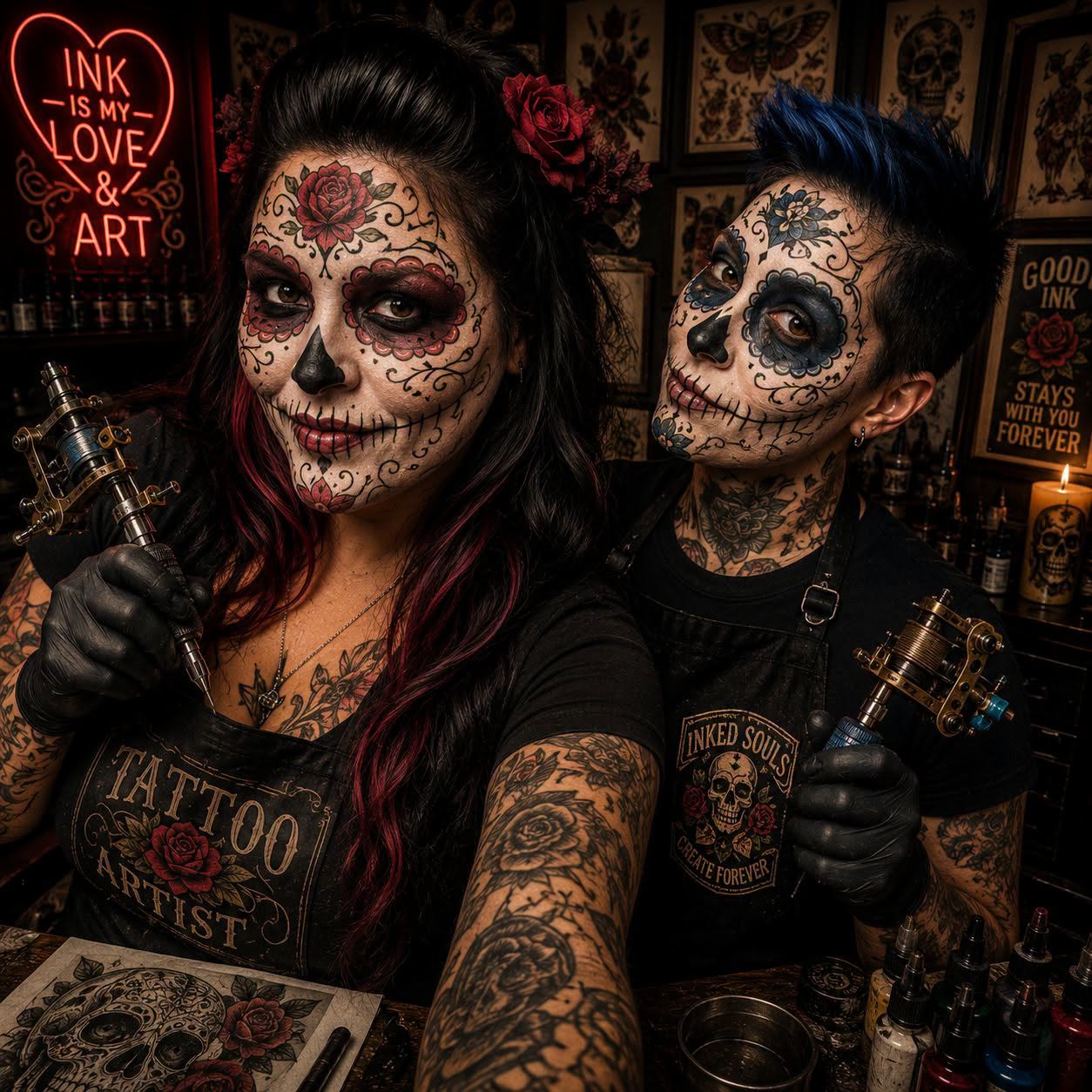 Candy Ink artists at work