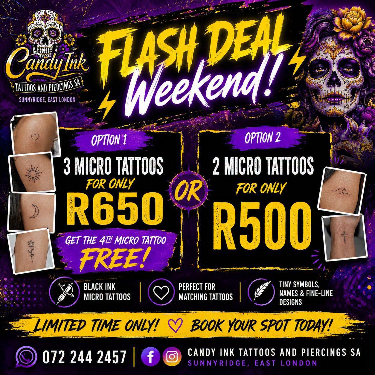 Micro tattoo flash deal
